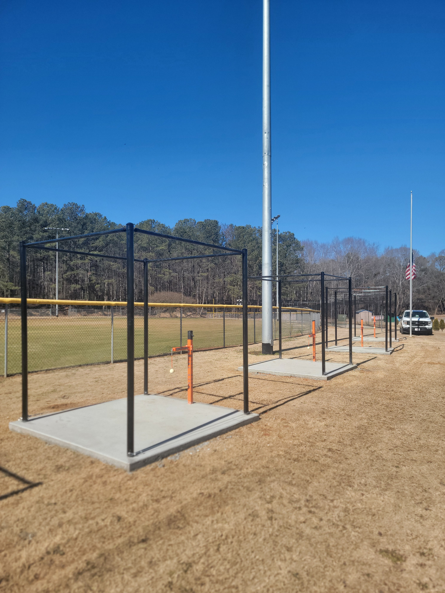 Beast Hack hitting stations at Cochran Park in Stockbridge, Georgia