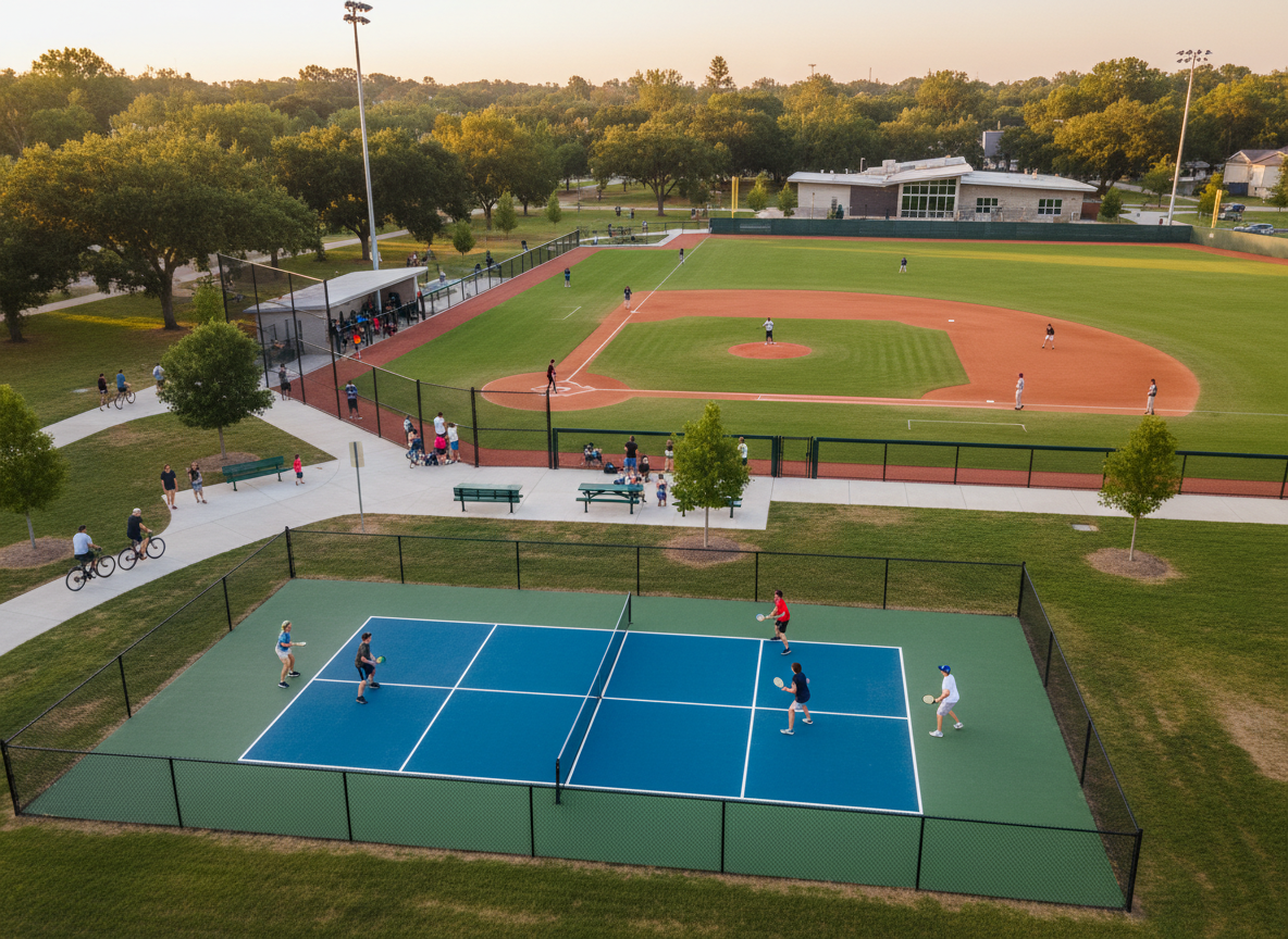 Beast Hack training equipment in action - baseball player using swing trainer on left, pickleball player with string trainer on right